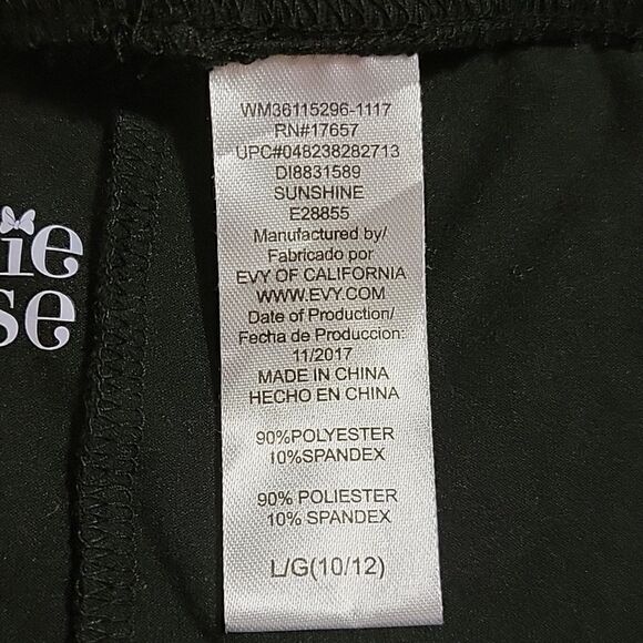 DISNEY MINNIE MOUSE BLACK LEGGING CAPRIS, SIZE LARGE 10/12 - Picture 5 of 5